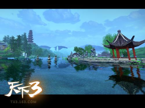 《天下3》新江南场景西湖预览