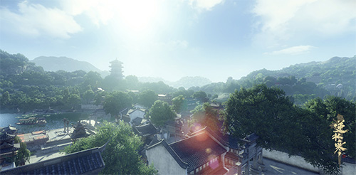 图4：《逆水寒》听雪封测阶段场景展示