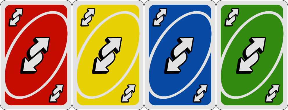 Yellow UNO Reverse Card | Greeting Card