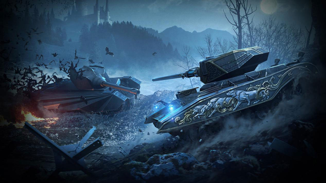 黑夜传说 《坦克世界闪击战》“德古拉&范海辛”全新上线