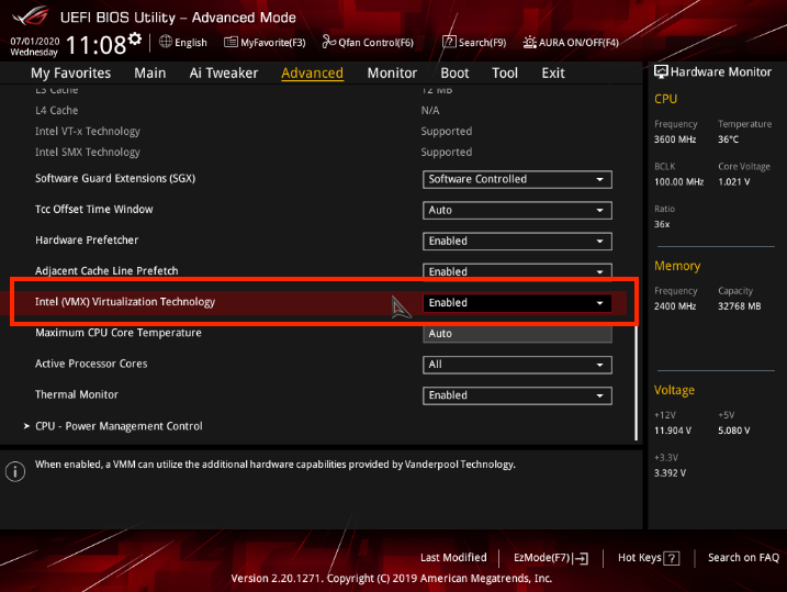 Como habilitar o vt em pcs asus