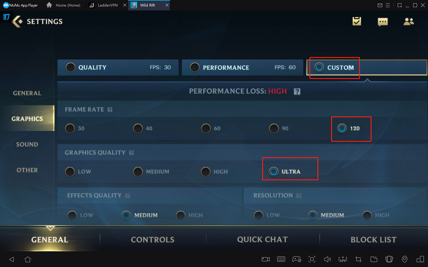  How to Play League of Legends: Wild Rift at 120fps on MuMu Player6