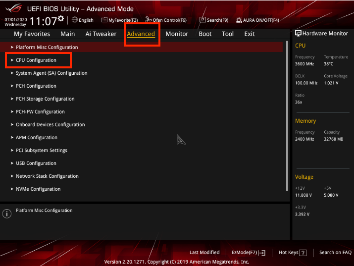 Enabling VT in ASUS PCs2