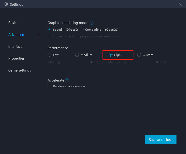 III.Emulator settings:  ①Access "Settings" at the upper right corner of the emulator → "Advanced Settings" → adjust the “Performance” to “High”.  How to play Free Fire on perfectly smooth 120 fps2  For most users and games, "medium" performance is the best option. For those with less powerful PCs, it's recommended to set "2 core/ 2GB" or "4 core/ 3GB" if the game setup file is too large or the game requires high quality graphics. Remarks: Adjusting to a higher setting does not always mean it is better. The core count selected should be less than half of the number of actual cores, otherwise game lags may occur.  ②Enable high-definition resolution: Settings → Interface → Resolution settings  How to play Free Fire on perfectly smooth 120 fps3  IV. Access "Settings" at the upper right corner of the emulator → "Game Settings" → Select “Extra High FPS Mode (120FPS)”  How to play Free Fire on perfectly smooth 120 fps45