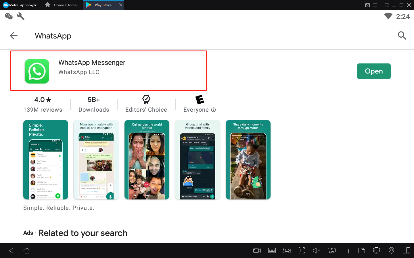 Cách đăng nhập WhatsApp bằng MuMu Player trên PC và thêm số liên lạc mới 1