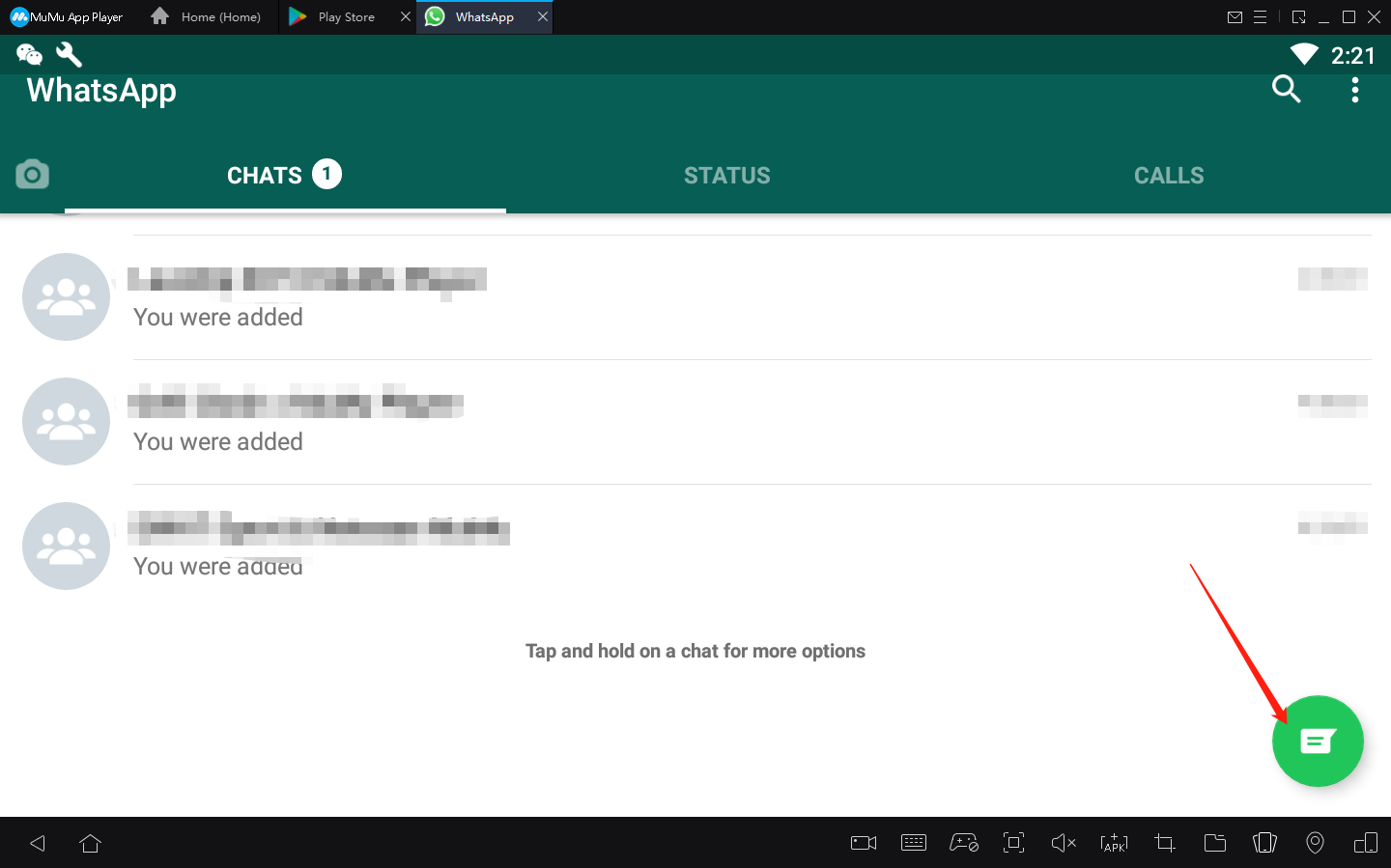 Cách đăng nhập WhatsApp bằng MuMu Player trên PC và thêm số liên lạc mới 6