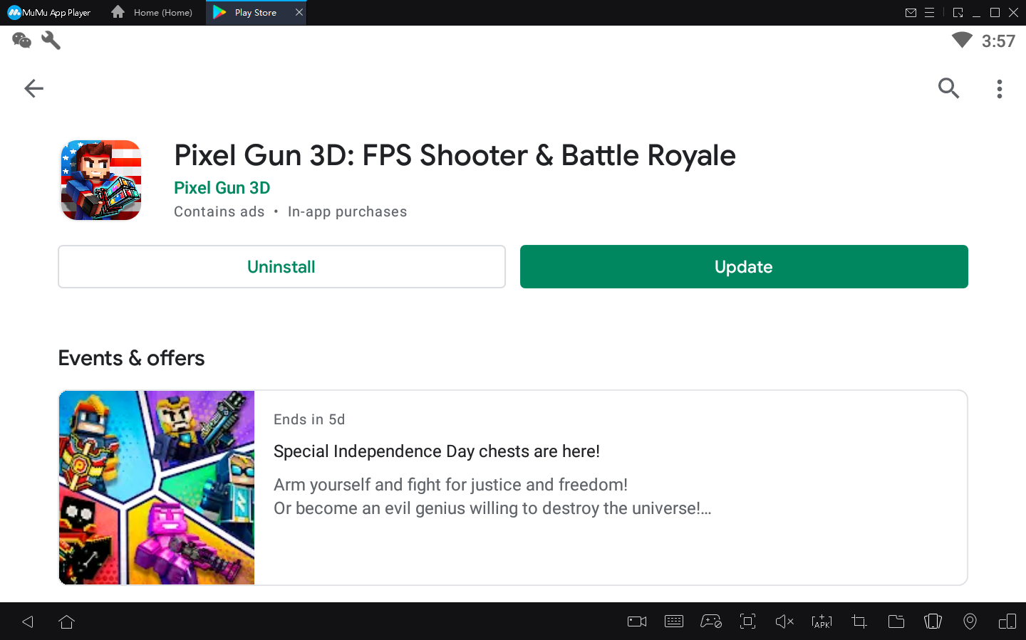 Cách chơi Pixel Gun 3D: FPS Shooter & Battle Royale trên PC bằng MuMu Player 4