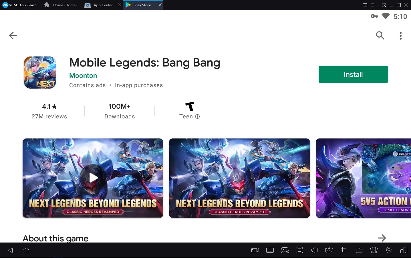 Play Mobile Legends: Bang Bang on PC at 120 FPS with Android 11