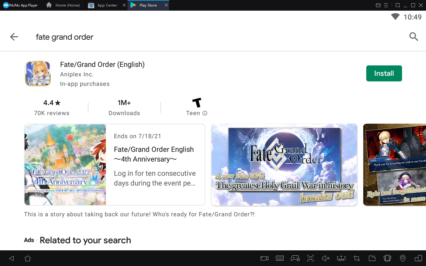 Cách chơi Fate Grand Order trên PC bằng MuMu Player 4