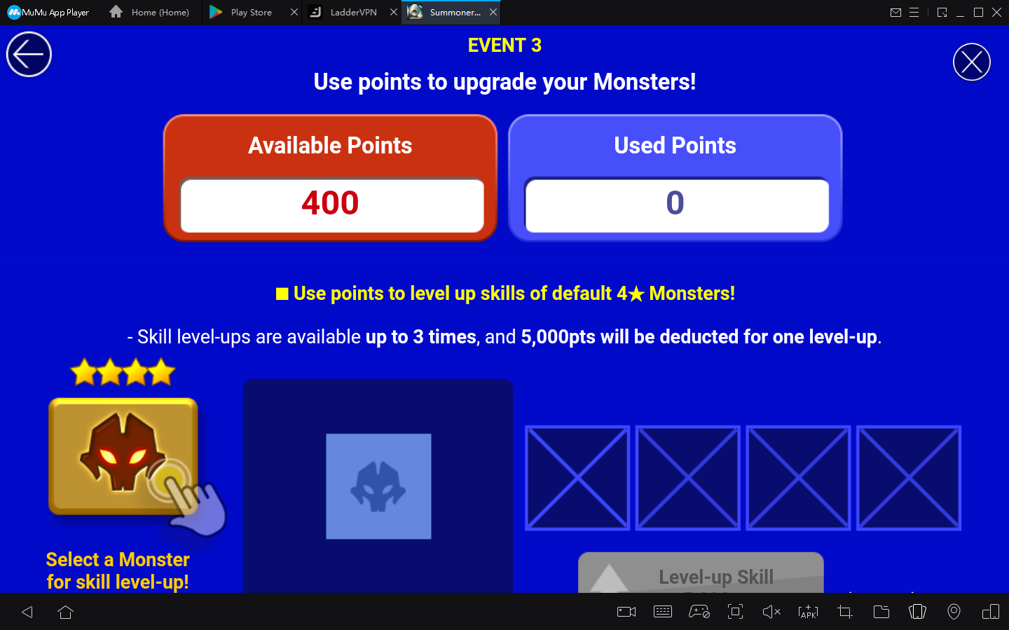 Summoners War: Default 4★ Monster Summon & Skill Level-up Event5