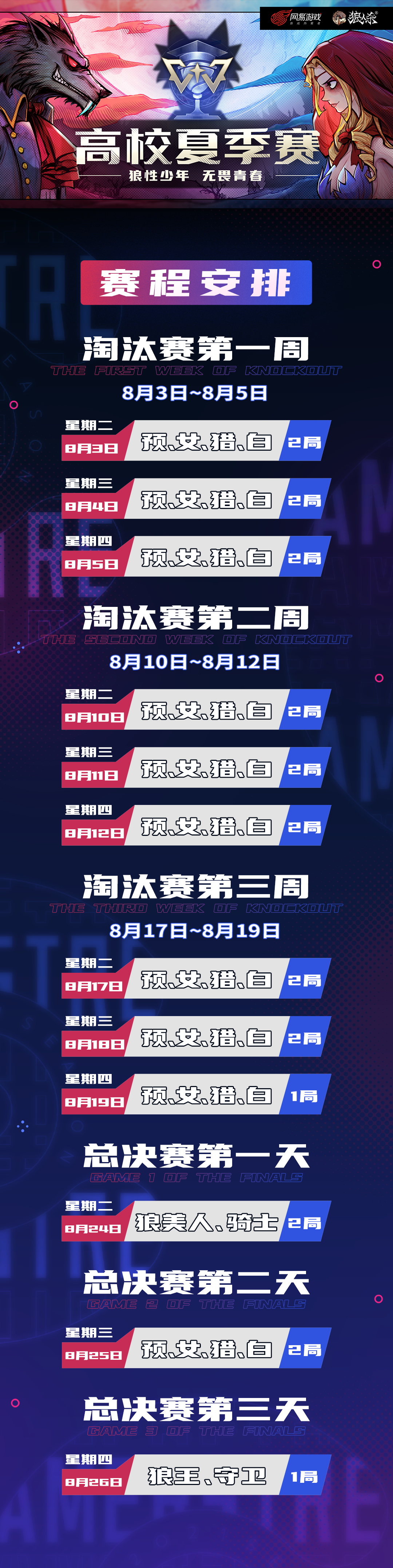 高校夏季赛赛程图