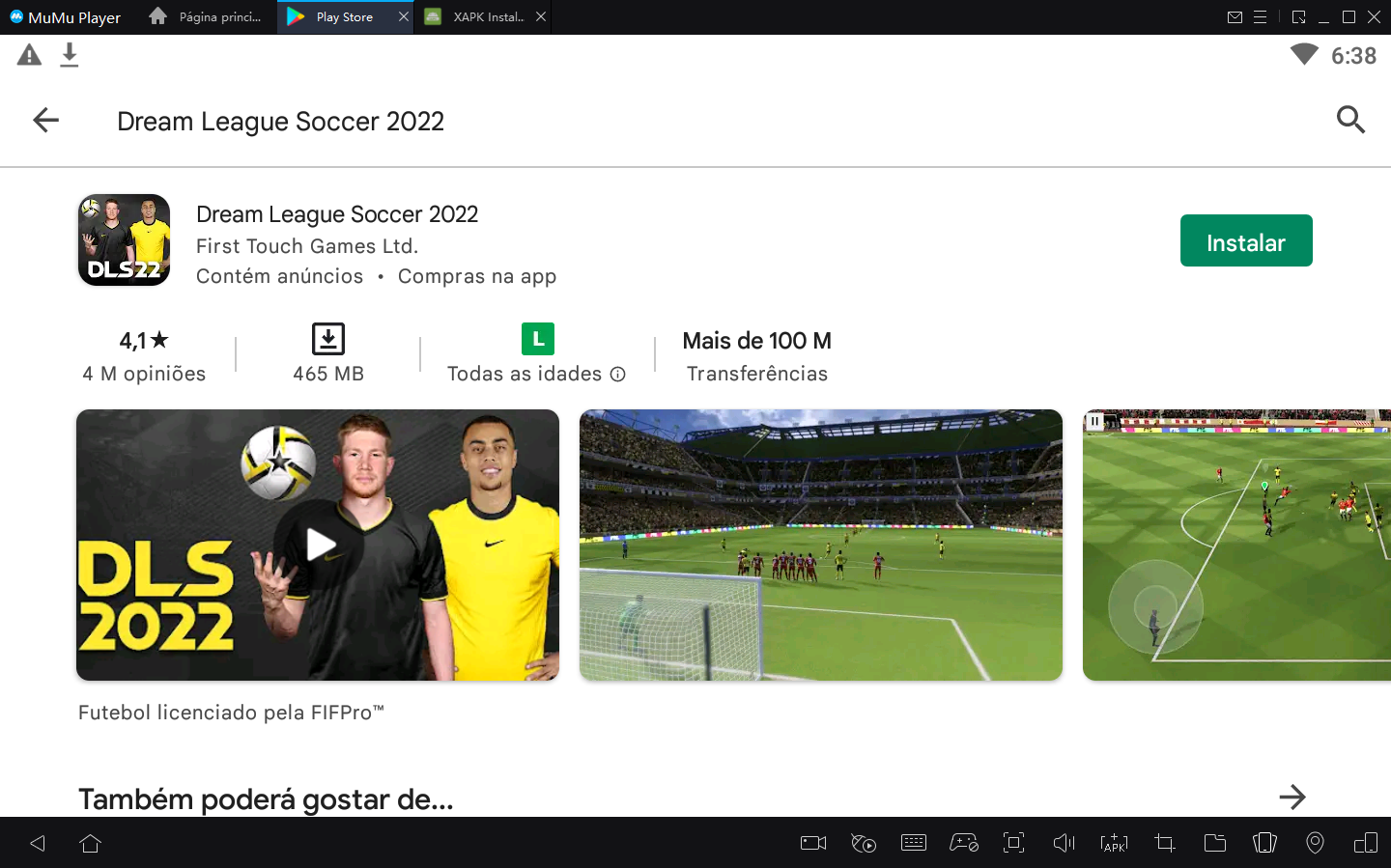 Como Jogar Dream League Soccer 2022 no PC com Android Emulador1