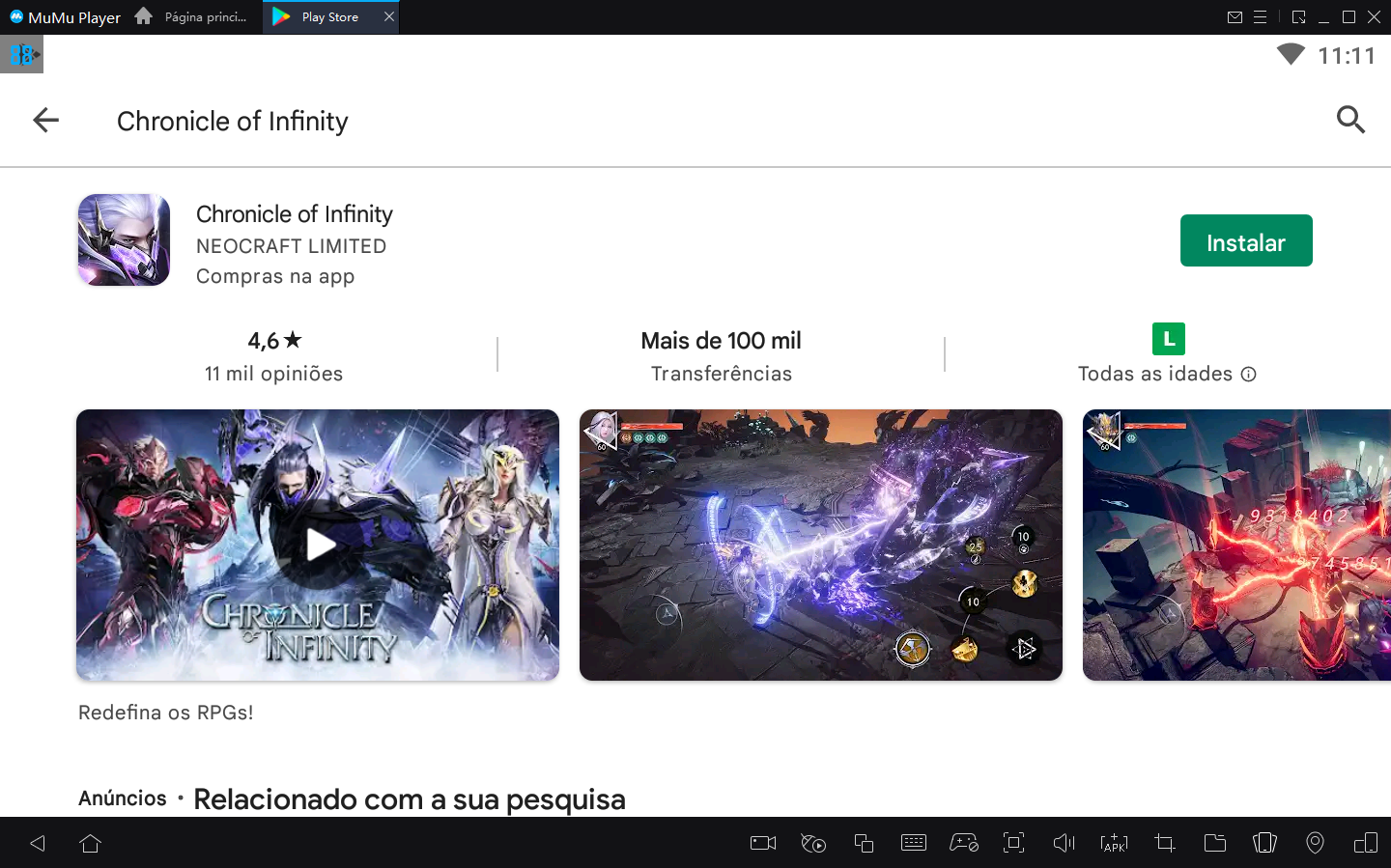 Como Jogar Chronicle of Infinity no PC com Android Emulador