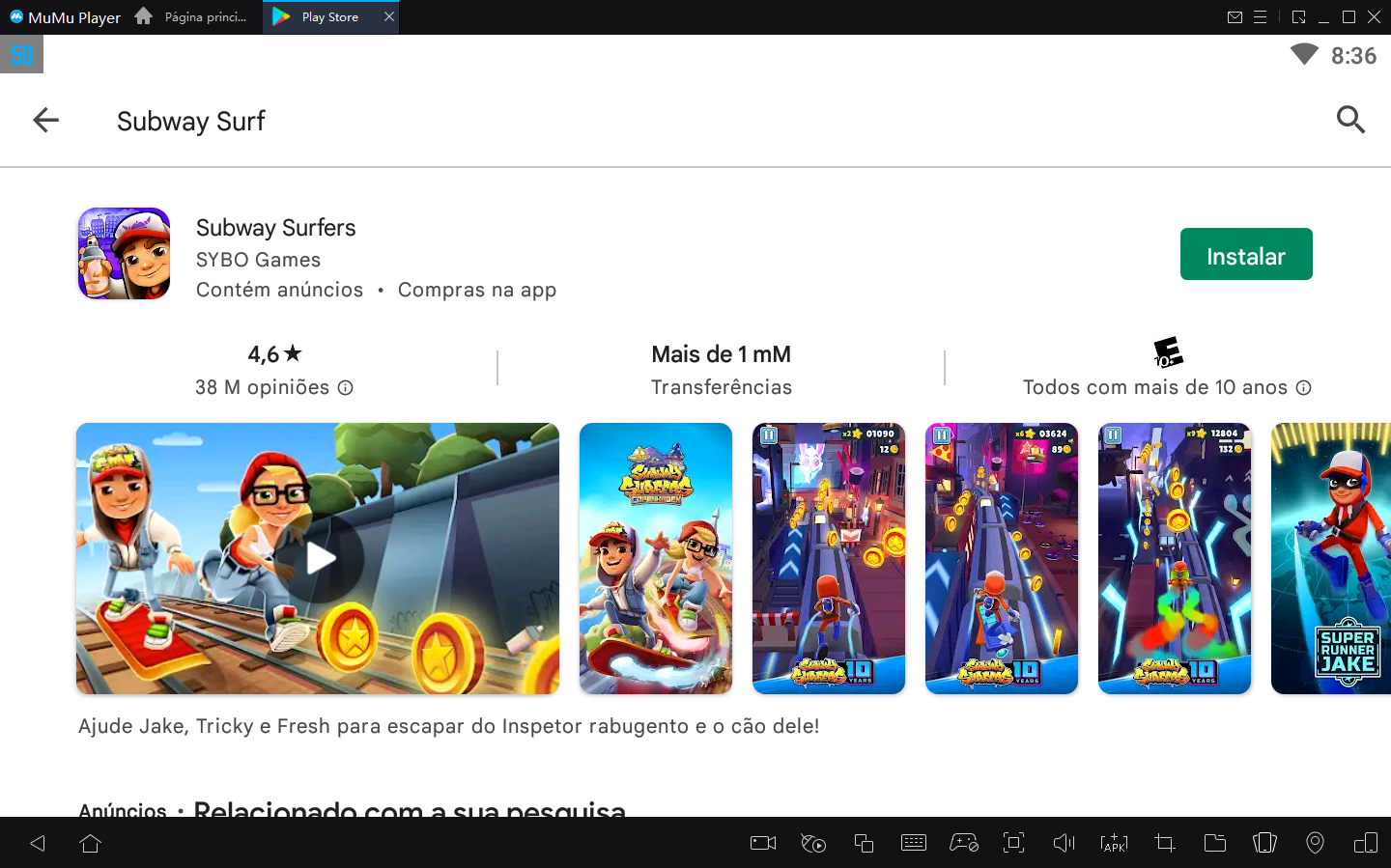 Como jogar Subway Surfers no PC com Emulador Android