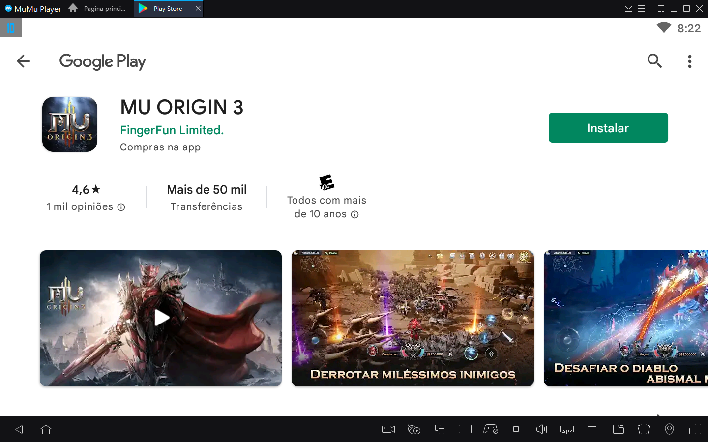Como jogar MU Origin 3 no PC com Emulador Android