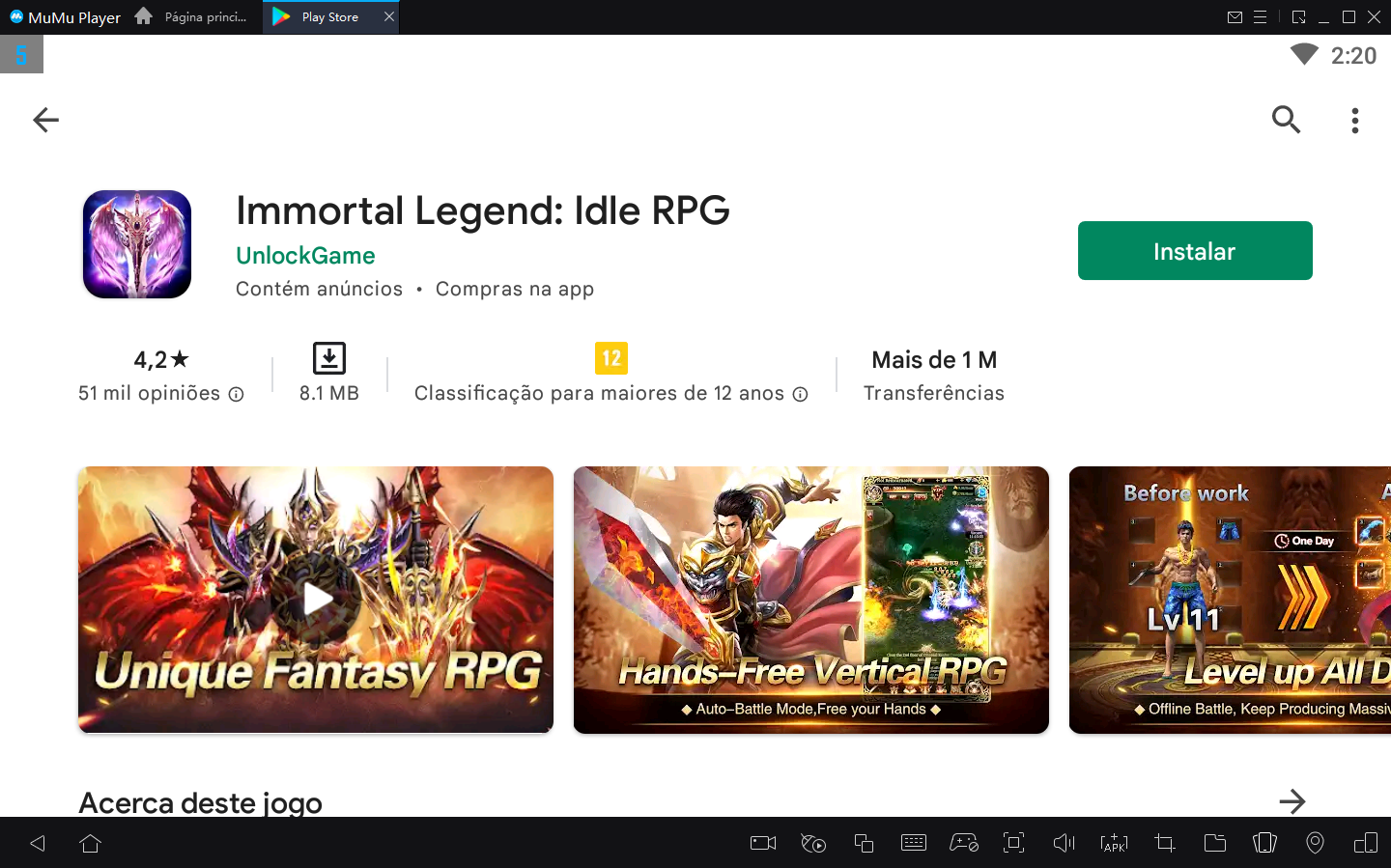 Como jogar Immortal Legend: Idle RPG no PC com Emulador Android