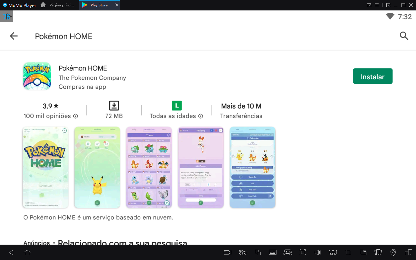 Como jogar Pokémon HOME no PC com Emulador Android