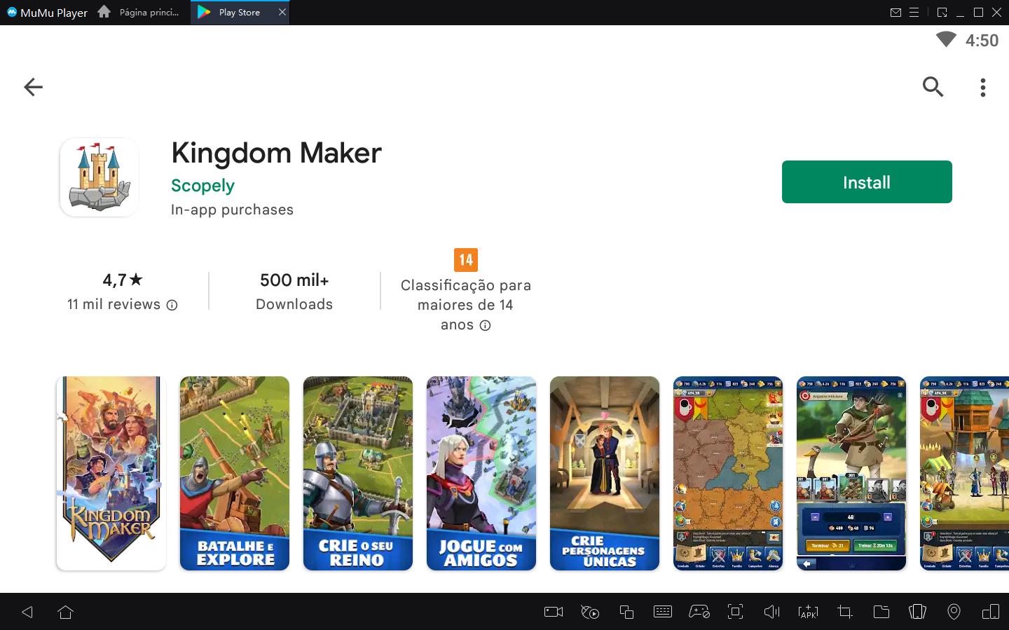 Como jogar Kingdom Maker no PC com Emulador Android