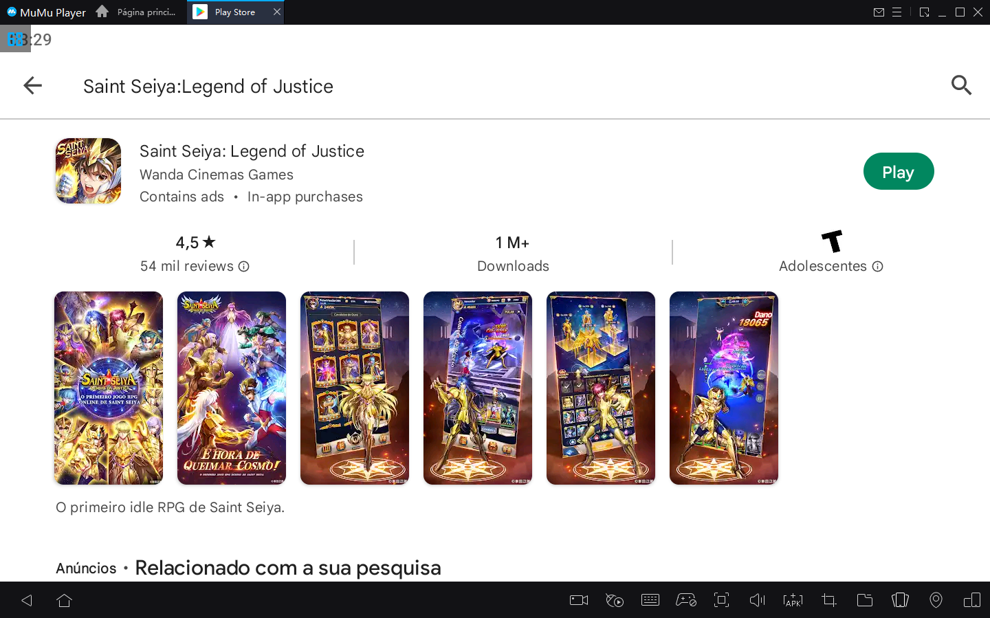 Como jogar Saint Seiya: Legend of Justice no PC com Emulador Android