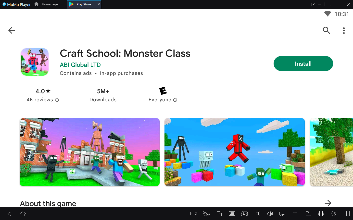 Play Craft School: Monster Class Online for Free on PC & Mobile