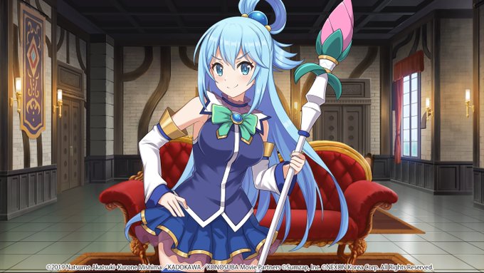 KonoSuba: Fantastic Days - 800 Day Celebration Countdown Log-In Bonus! 9  days left until the 800 Day Celebration! Log-in for 9 days to get a total  of 25 free recruits and Quartz x 1,200!