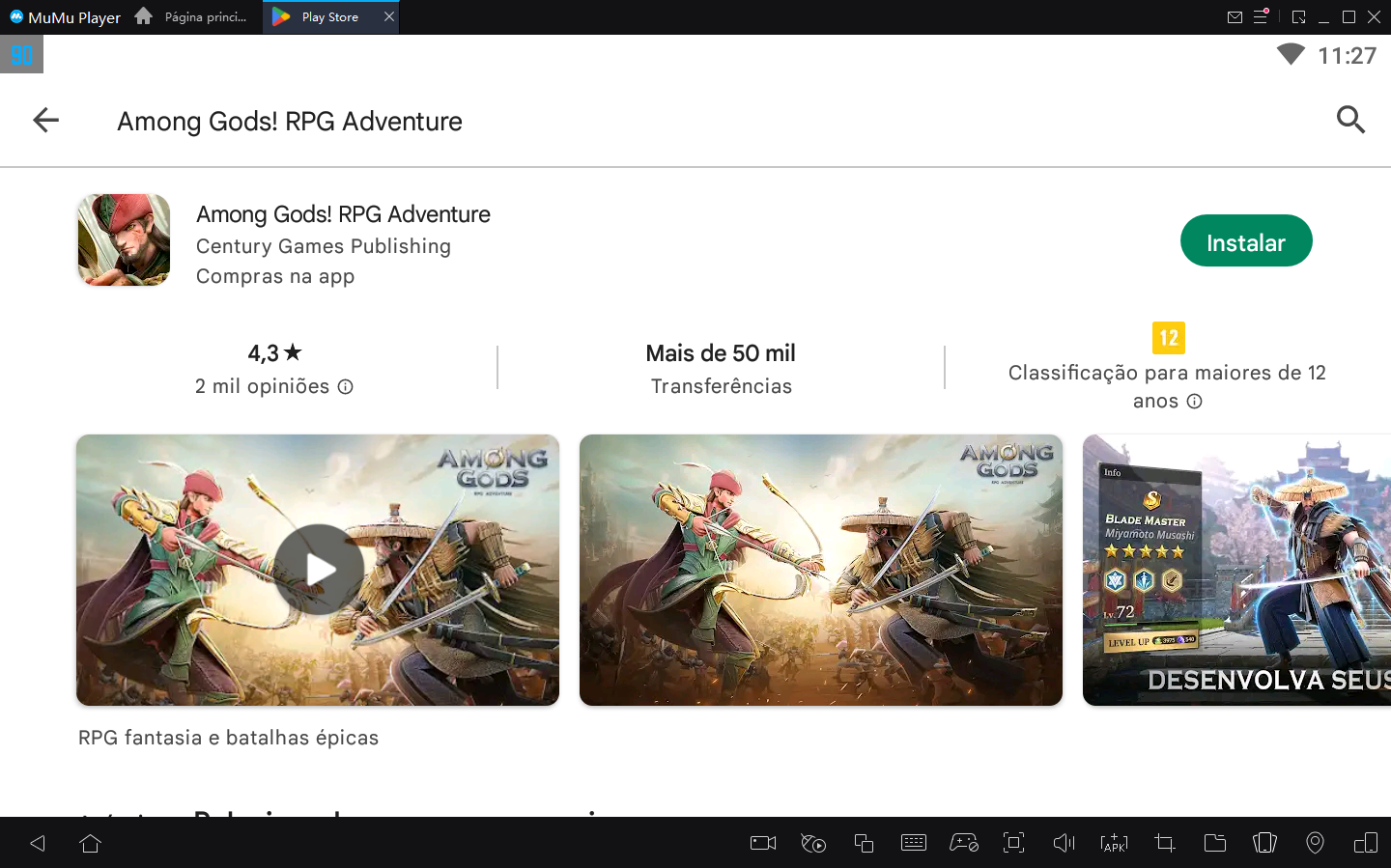 Como jogar Among Gods! RPG Adventure no PC com Emulador Android
