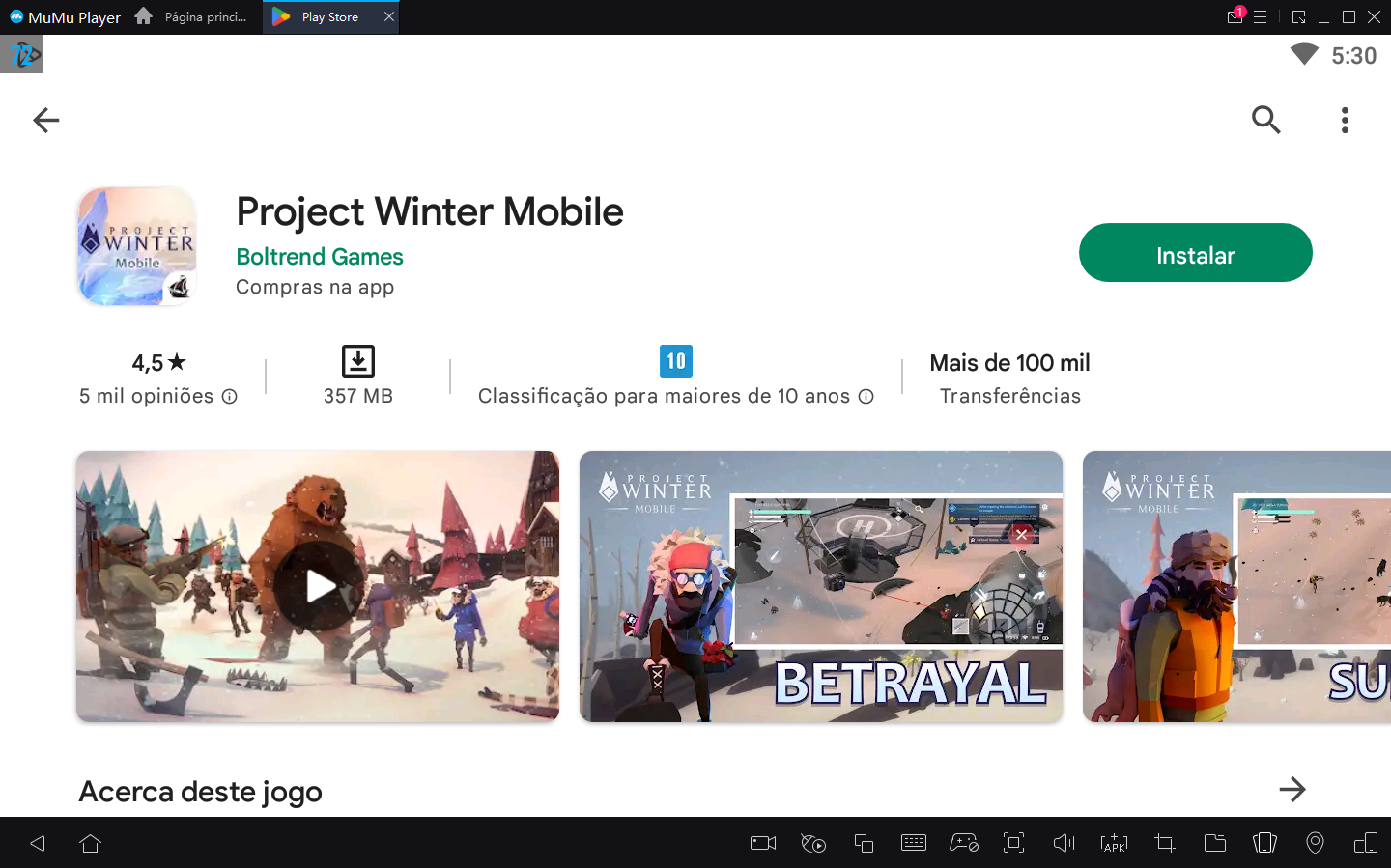 Como jogar Project Winter no PC com Emulador Android
