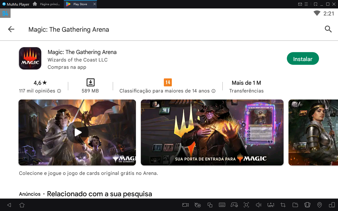 Como jogar Magic: The Gathering Arena no PC com Emulador Android