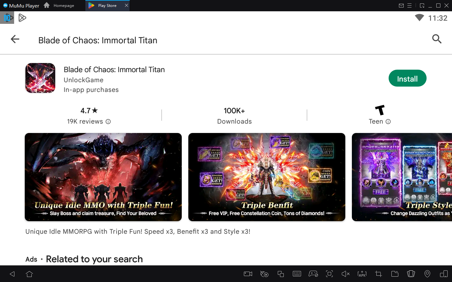 How to Play Blade of Chaos Immortal Titan on PC with MuMu Player