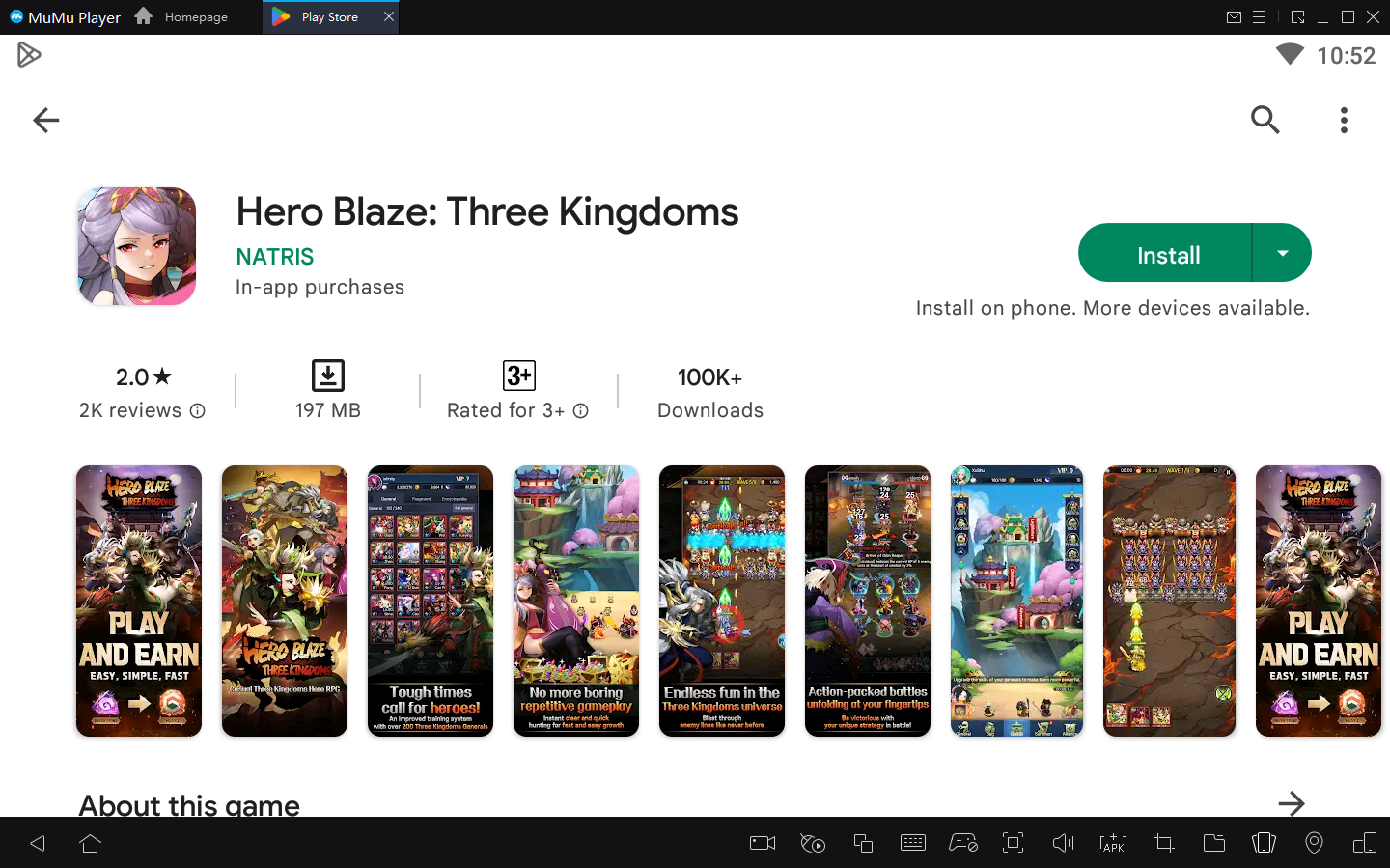 Como jogar Hero Blaze: Three Kingdoms no PC com Emulador Android