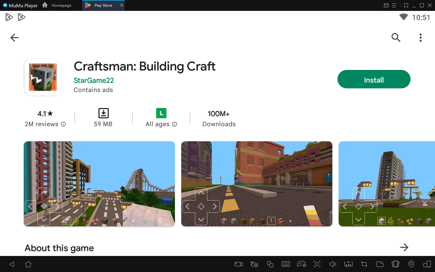 Como jogar Craftsman: Building Craft no PC com Emulador Android