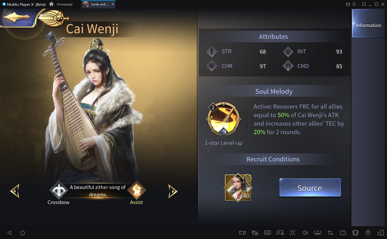  Lords and Tactics Cai Wenji 