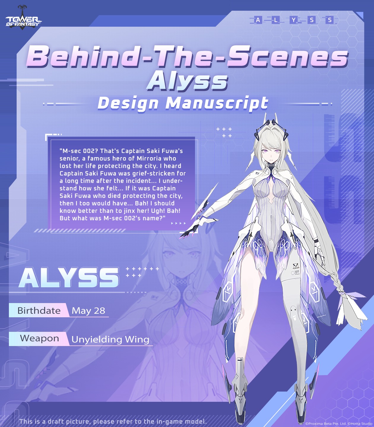 Tower of Fantasy reveals new character Alyss in V3.2 Update 