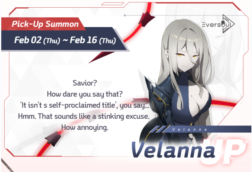 eversoul new character velanna