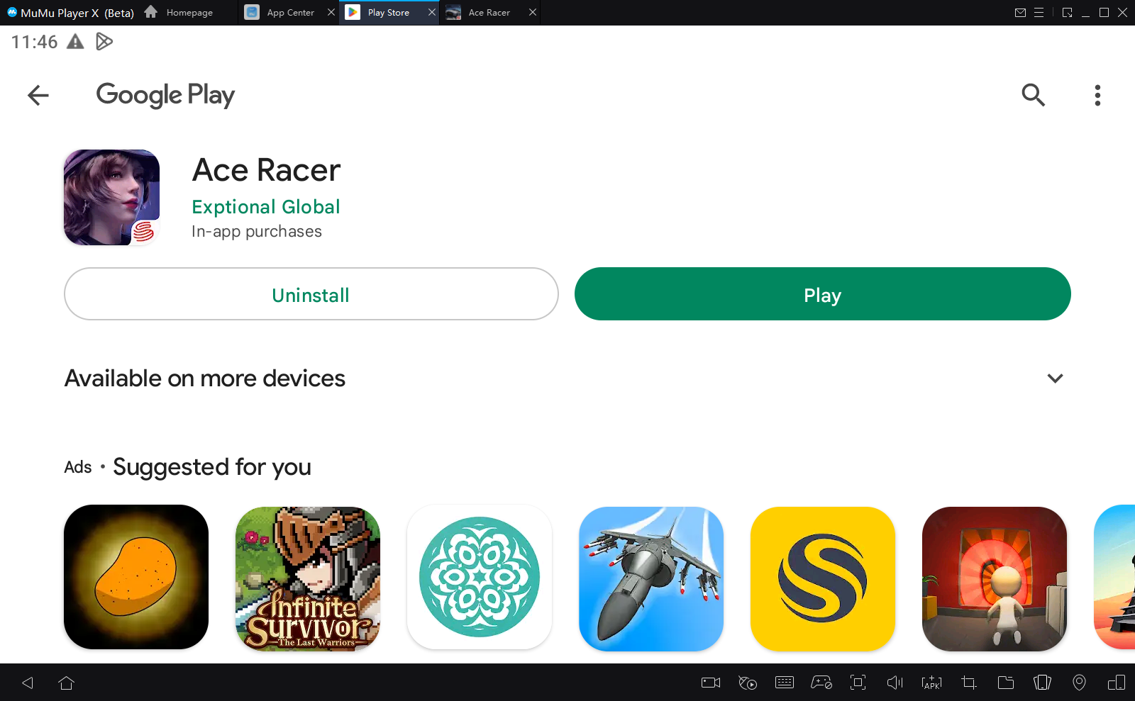 play ace racer on pc