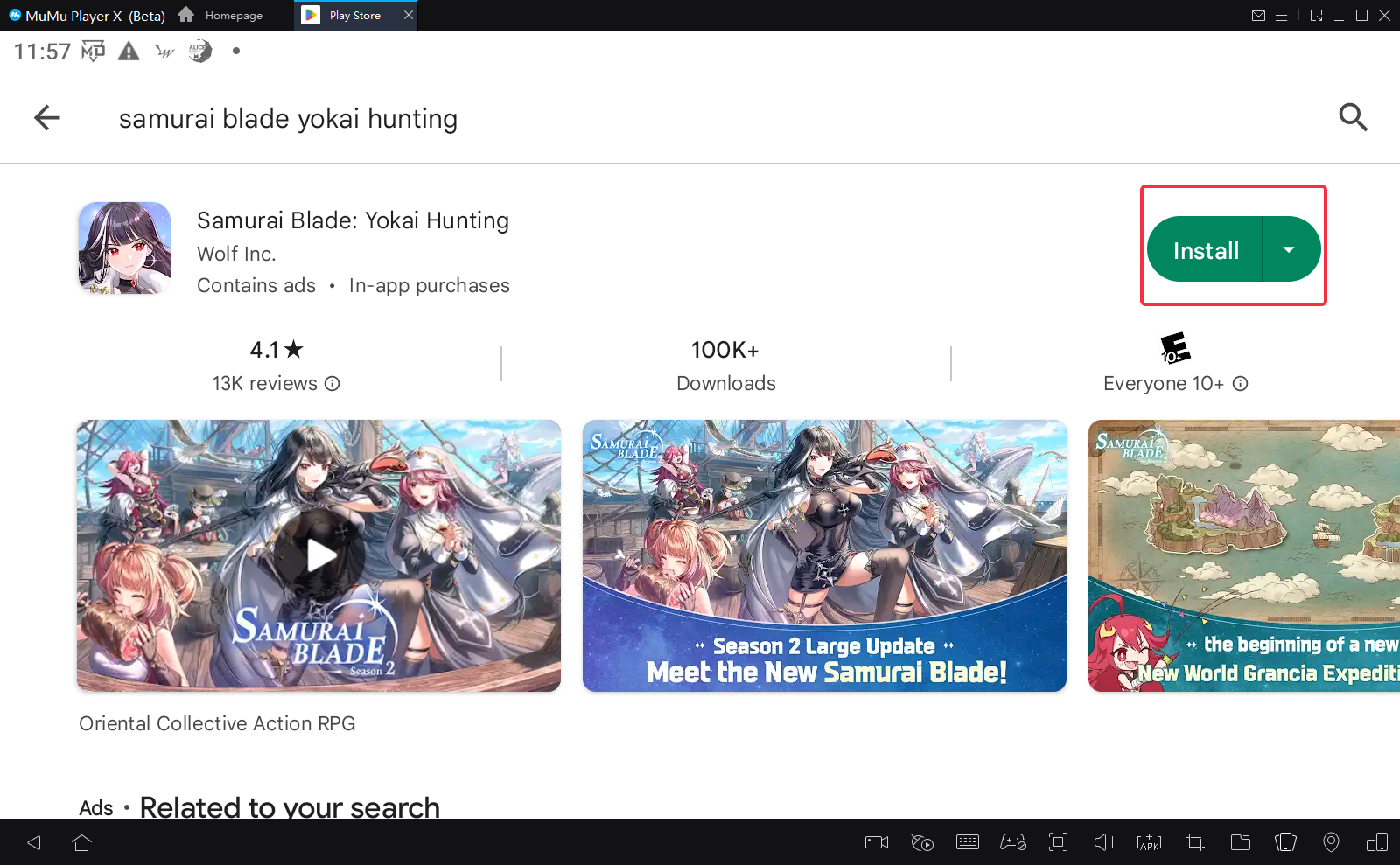 Play Samurai Blade: Yokai Hunting on PC
