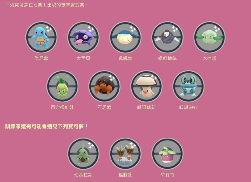《Pokémon GO》永續發展週活動 登場寶可夢