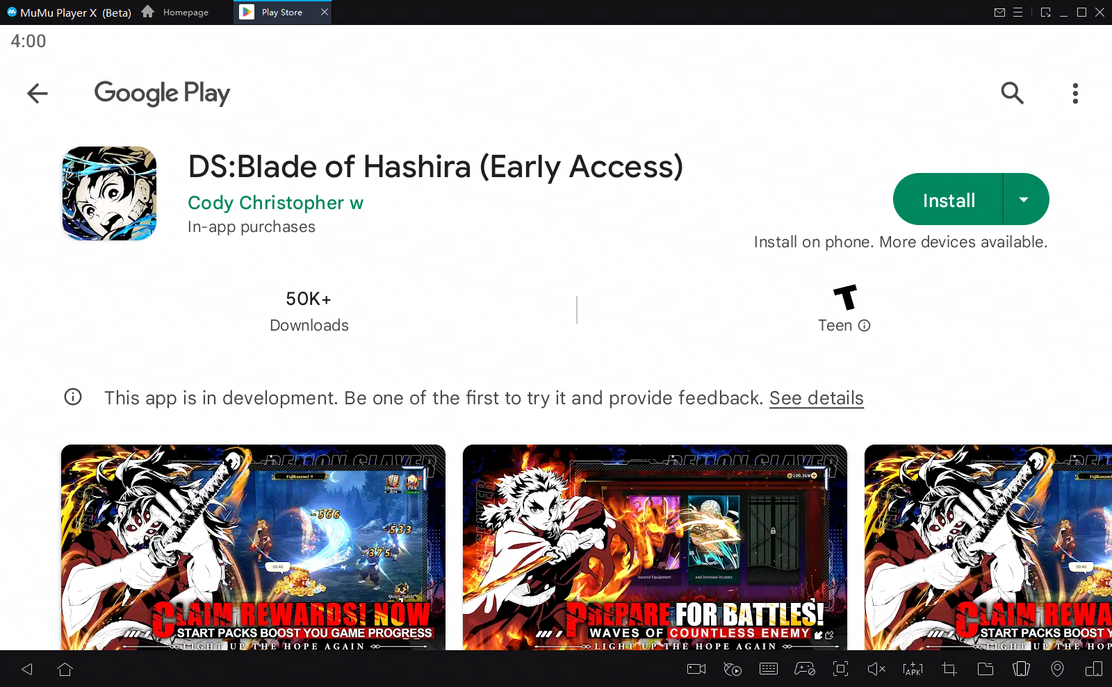 play ds blade of hashira on pc