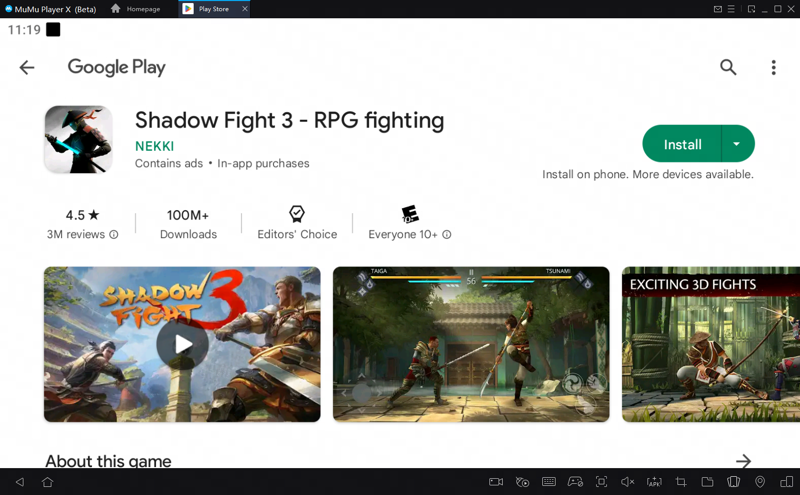 can u play shadow fight 3 with friends