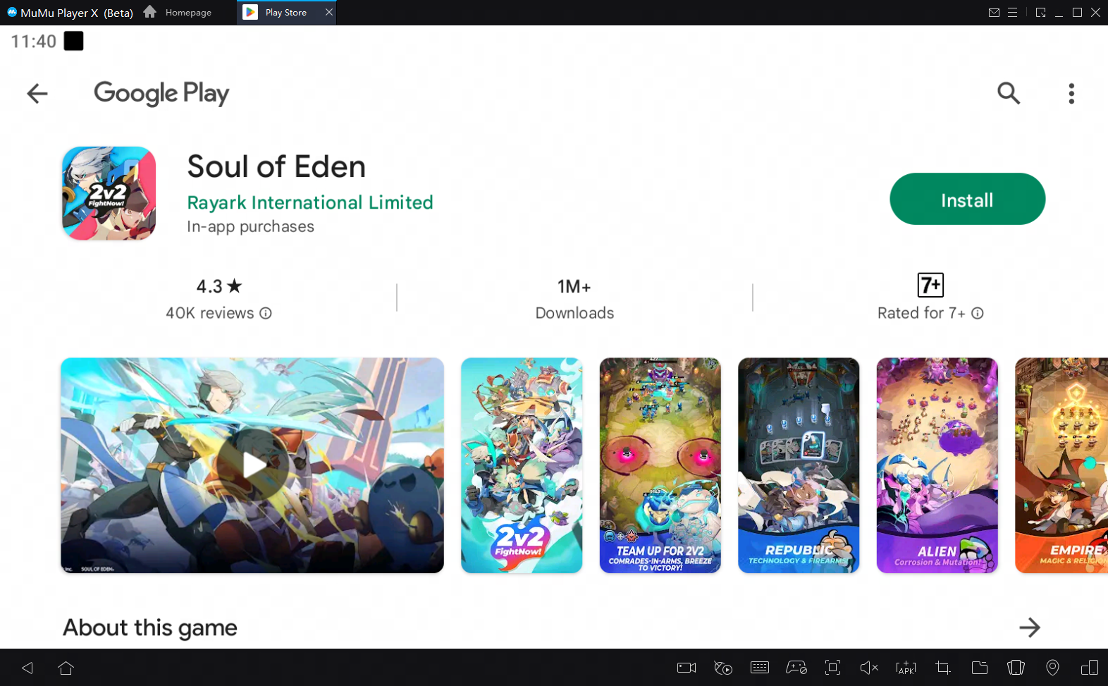 How to Play Soul of Eden on PC with MuMu Player X