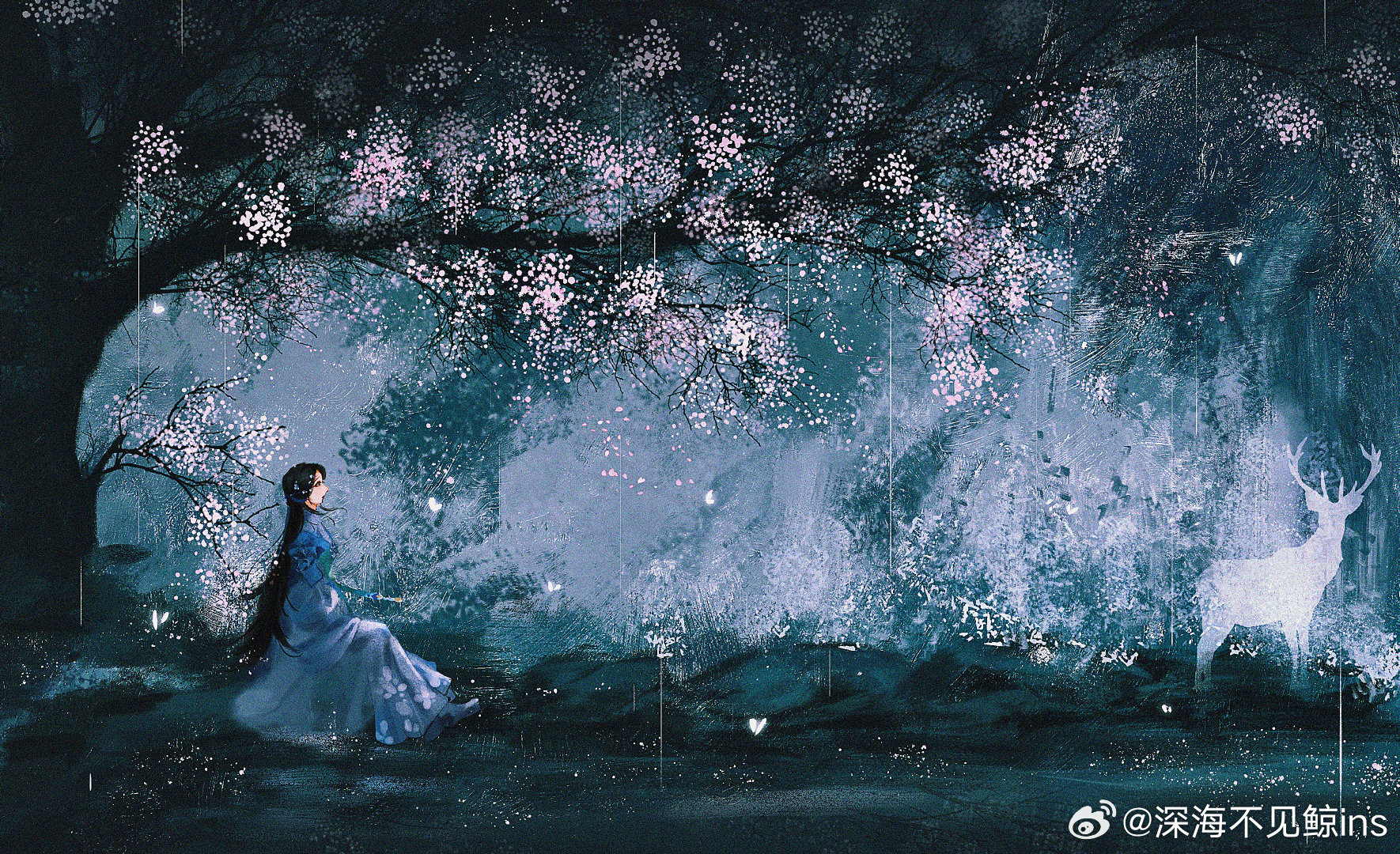 同人绘画:遥知灵雪,与森林起舞 -天下3官网