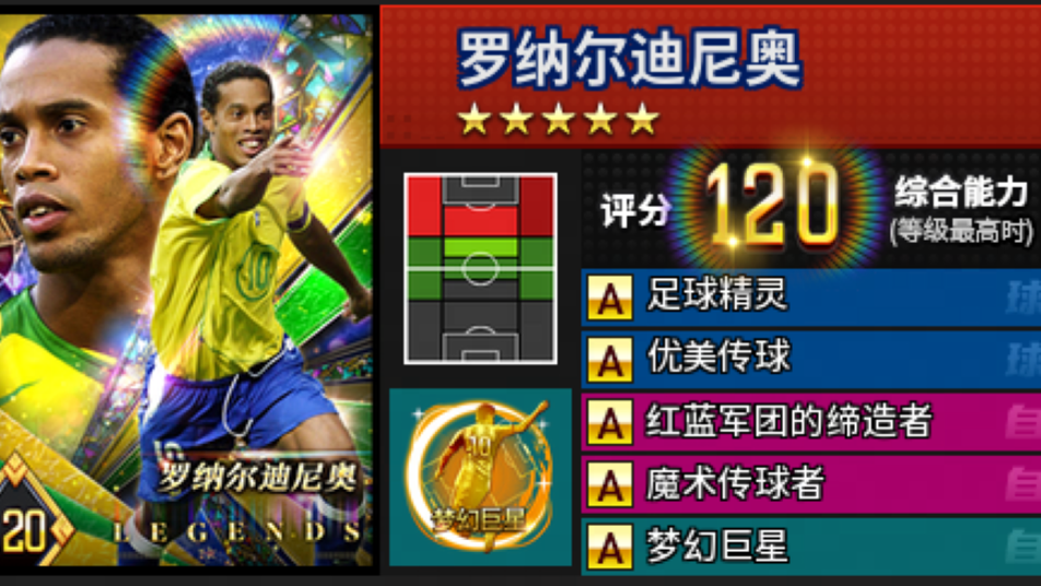 《实况:王者集结》活动抢先看丨“足球精灵”优雅起舞，首张120评分传奇登场！