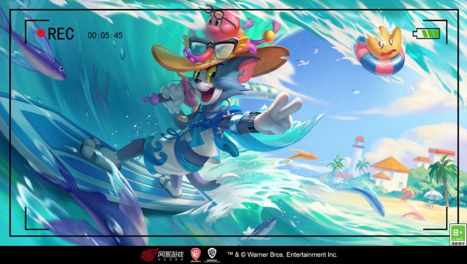 《猫和老鼠》航海士杰瑞染色皮肤萌趣登场！踩着浪花奏响夏日欢歌~